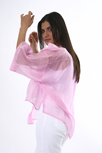 ABBRA Γυναικείο πουκάμισο με κοντό μανίκι oversized Μετάξι i