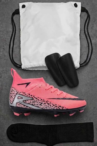 rekorsport Set de fotbal Crampon Halı Saha - Protecție pentru tibie, geantă p...