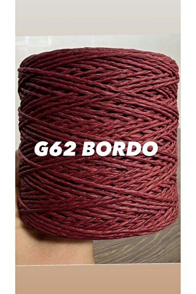MASAL TUHAFİYE KAĞIT İP G62 BORDO YUMAK 200 GRAM ÇANTA ŞAPKA VS 1 ADET