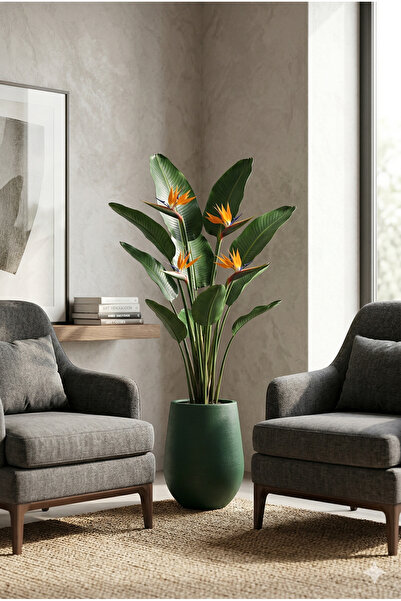 EFFE POT & DECORATİON Laura Model Dekoratif Fiberglass Saksı 26x40cm