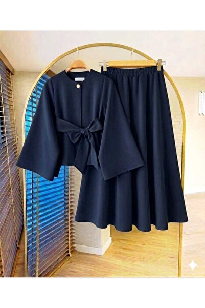 LİA TESETTÜR Σετ δύο τεμαχίων με λεπτομέρεια κουμπιών Lia