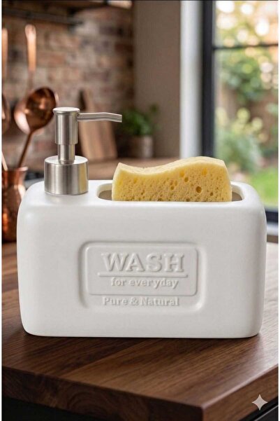 BySevil Κομψό και λειτουργικό κεραμικό δοχείο υγρού σαπουνιού/δοχείο απορρυπα...