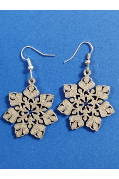 Fullment Authentic Snowflake & Mandala Dangle Earrings – Natural Textured Design