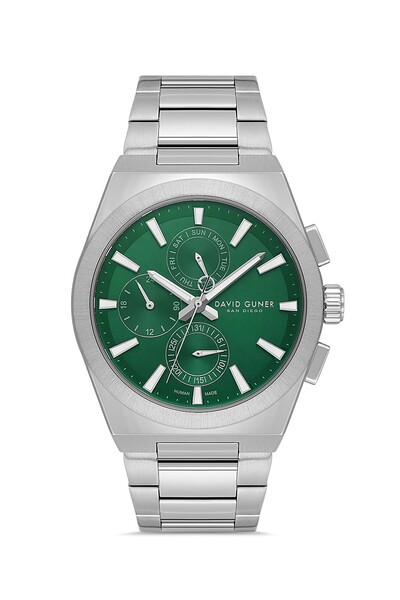 DAVID GUNER Green Dial Function Men's Wristwatch