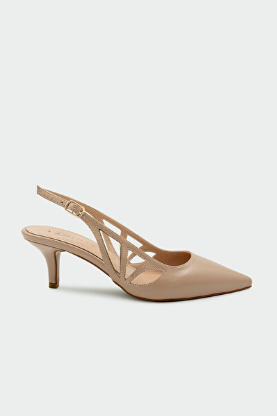 LAMİNTA Γυναικεία παπούτσια με τακούνι Ralph Asymmetric Cut σε απόχρωση nude