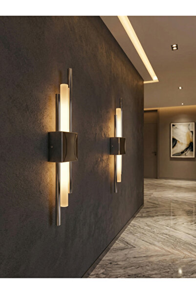 VEGA AYDINLATMA Kutu Aplik 50x8 cm LED Duvar Apliği Pilli ve Elektrikli Kullanım