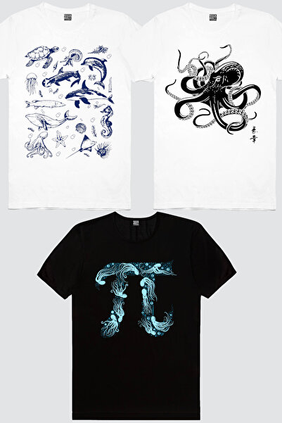 ROCKANDROLL Life in the Sea, Deep Pi, Ιαπωνικό χταπόδι, ανδρικό μπλουζάκι 3 τ...