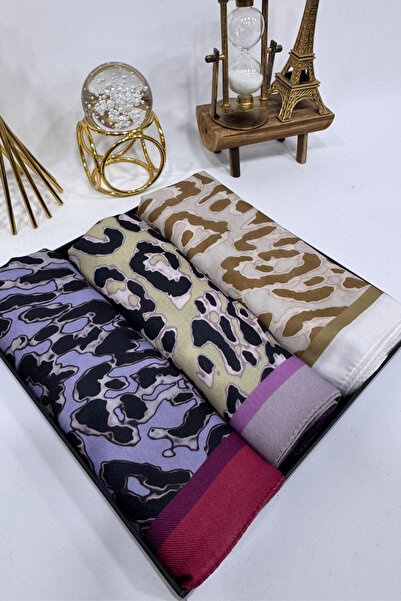 Oxygen Scarfs 3-Piece Leopard Shawl Set