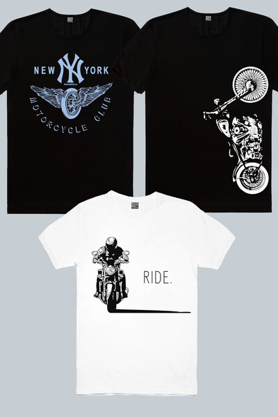 ROCKANDROLL Moto Shadow White, Vertical Motorcycle, NY Moto Club Μαύρο Γυναικ...