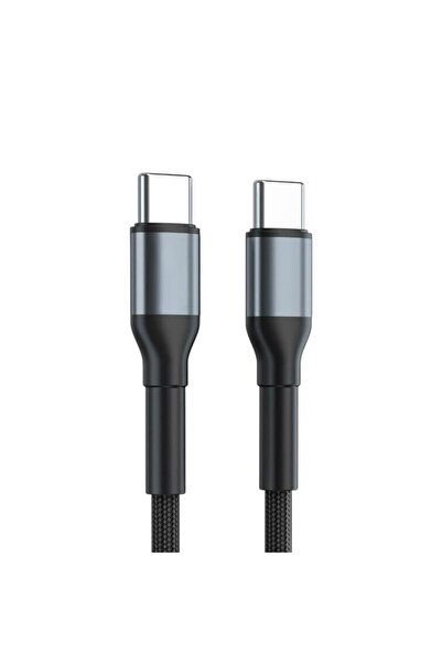 OEM Καλώδιο φόρτισης 1μ μαύρο 60W σύνδεση τύπου C σε C