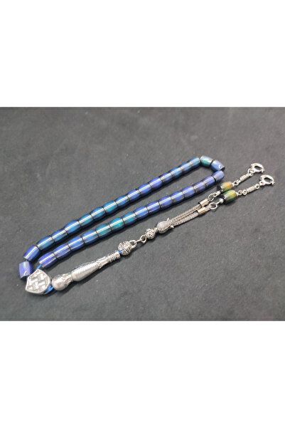 İskeçe Tesbih Πέτρα που αλλάζει χρώμα σύμφωνα με τη θερμότητα του χεριού, 7 χ...