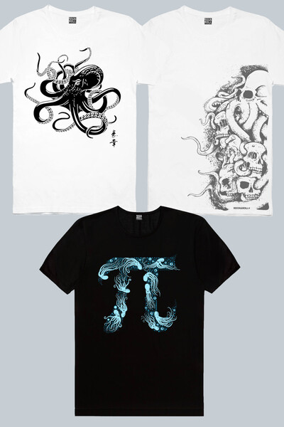 ROCKANDROLL Ιαπωνικό χταπόδι, Μεγάλο χταπόδι, Γυναικείο μπλουζάκι Deep Pi 3-p...