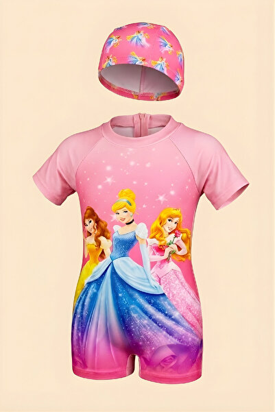 MODANINO Σετ μαγιό με καπέλο για κορίτσια (Μαγιό+Καπέλο) 2-8 ετών 12588N