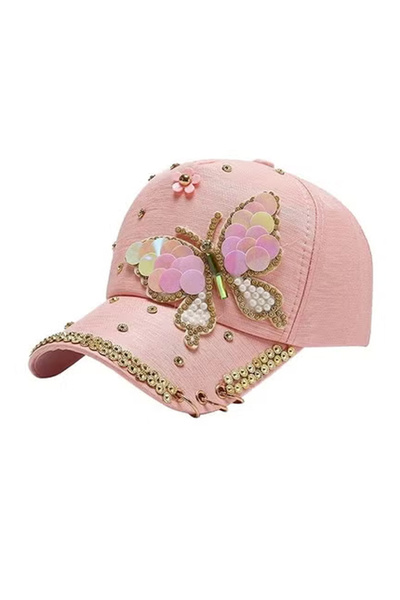 ZCM-HAPPY Women's Baseball Caps, Adjustable Diamond Bow Cap for Sports Golf M...