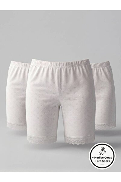 ali altun iç giyim 3-Pack 100% Cotton Jacquard Women's Shorts and Panties Set...
