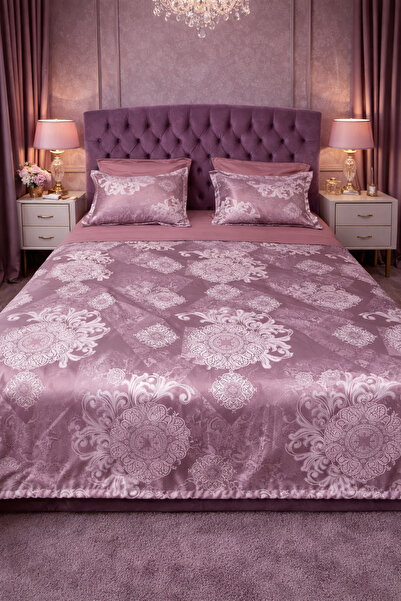 OEM Σατέν κλινοσκεπάσματα RoyalPink, ροζ, 6 τεμαχίων, πλήρες σετ, εκλεκτό υλι...