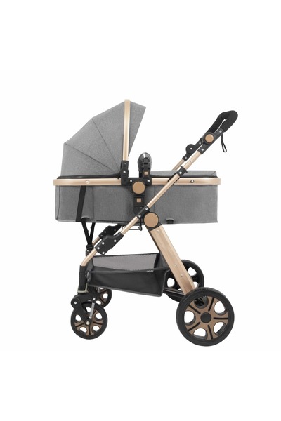 OEM Καρότσι Little Bird, με ανάρτηση, ΓΚΡΙ 2 σε 1 μετατρέψιμο landou-sport