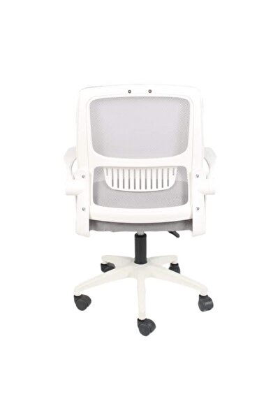 OEM Εργονομική καρέκλα γραφείου JRH, Διχτυωτή, λευκό γκρι