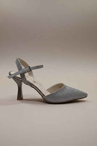 Modayak Γυναικεία παπούτσια ARICI με ασημένια γραμμή, λεπτό τακούνι, μυτερή μ...