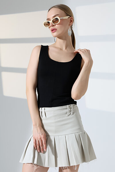 ModaPlaza Γυναικείο Αθλητικό Τοπ με Τετράγωνο Γιακά και Χοντρές Τιράντες με Α...