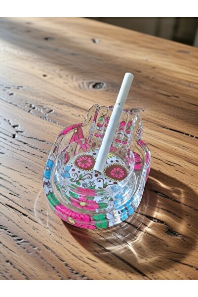handanca Modern ve Şık Dekoratif Cam Küllük, Kül Tablası Hediyelik ( KUTULU )