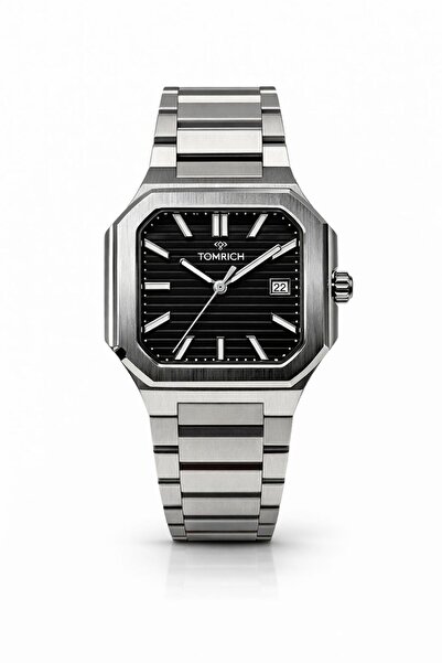 TOMRICH Vertex Men’s Luxury Analog Watch Stainless Steel Square Case Grey Dia...