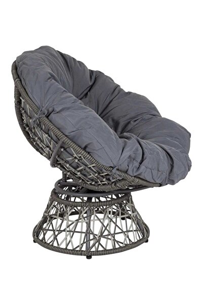 OEM garden armchair, steel construction, artificial rattan wicker material, r...