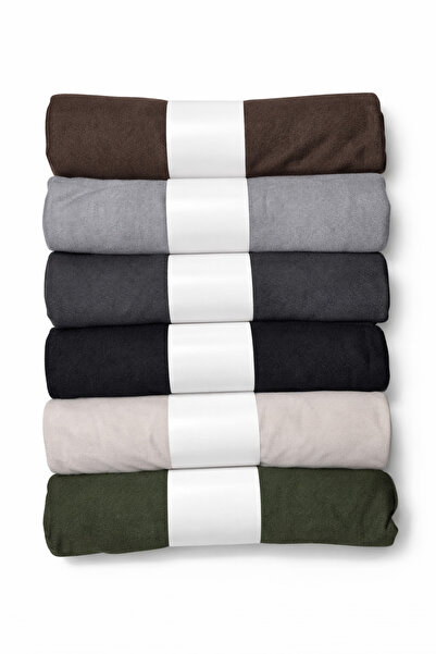 moda nokta Σετ 6 τεμαχίων χαλιά από χτενισμένο βαμβάκι σε καφέ, γκρι, καπνιστ...