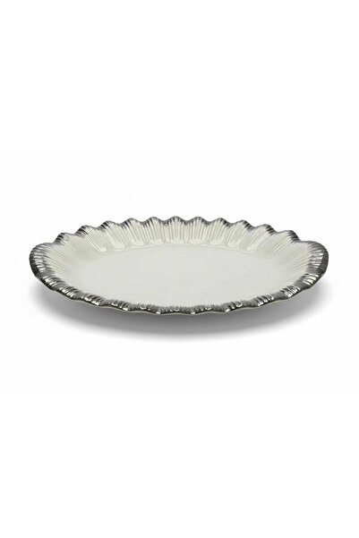 ROY KING Sofia Silver Oval Sunum Tabak 38cmx24cm