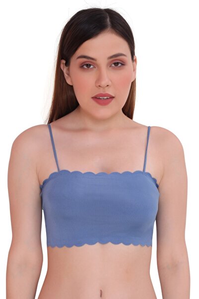 Glamroot Women Padded Tube Bra With Back Hook Closure, Size B-Cup (30"-34")