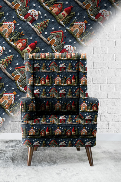 Vagonik Secret Garden-03 3D Digital Printed Upholstery Fabric για καναπέδες Π...