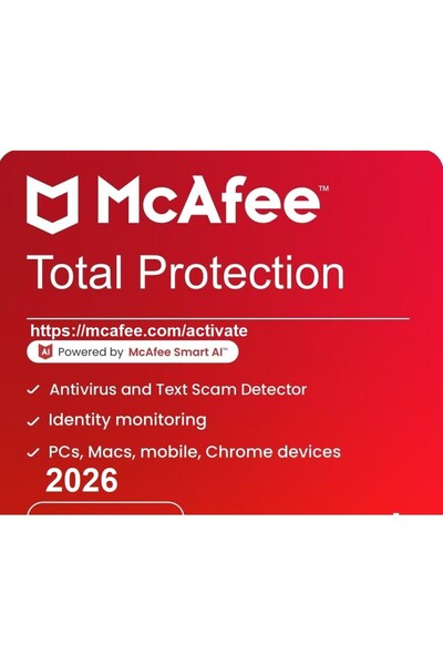 McAFEE Total Protection 2026 ANAHTAR 1 PC 3 YIL Etkinleştirme Kodu