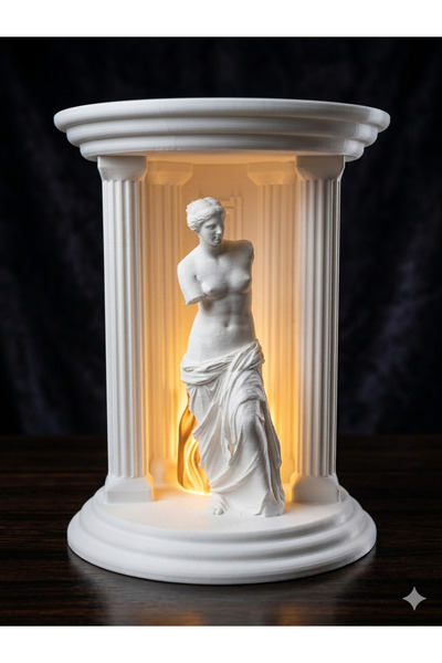 Mescolare 3D Yazıcı Baskı Antik Yunan Venüs(Afrodit) Heykel Sütunlu Tealight ...