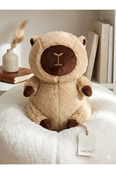 iz accessories 16 Kapibara Pelüş Oyuncak - Sütlü Kahve- kahve pembe Tonlarınd...