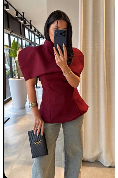 FMN Butik στράπλες σχέδιο μπουστιέρα με επένδυση, ψηλός γιακάς, μπολερό, πολλ...