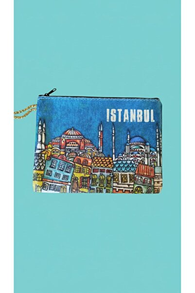 BBCN Velvet Istanbul Themed Handbag 21*16 cm