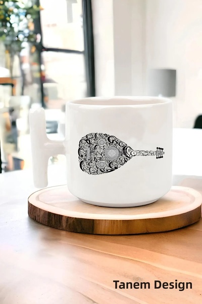 Tanem Tasarım Arabic Design Printed t Mug Cup, Muslim, Islamic Art Mug Cup wi...