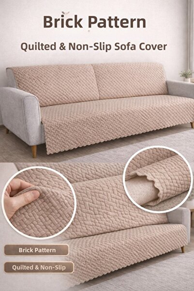 bibaha Αντιολισθητικό κάλυμμα καναπέ από σφουγγάρι - ριχτάρι 160x205 με σχέδι...