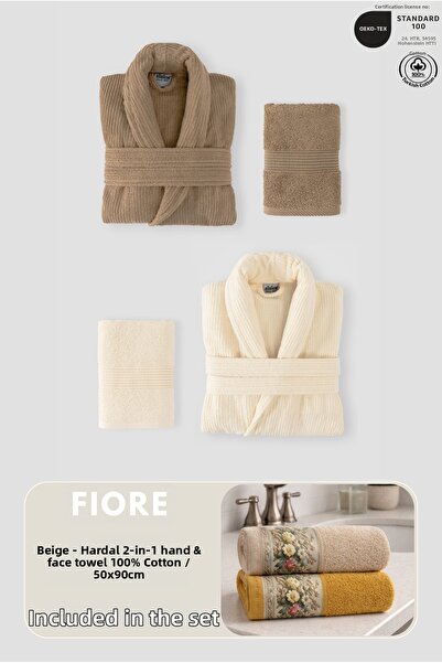 Ellaline Σετ οικογενειακών ριγέ μπουρνούζια 4 τεμαχίων 100% βαμβάκι πιστοποιη...