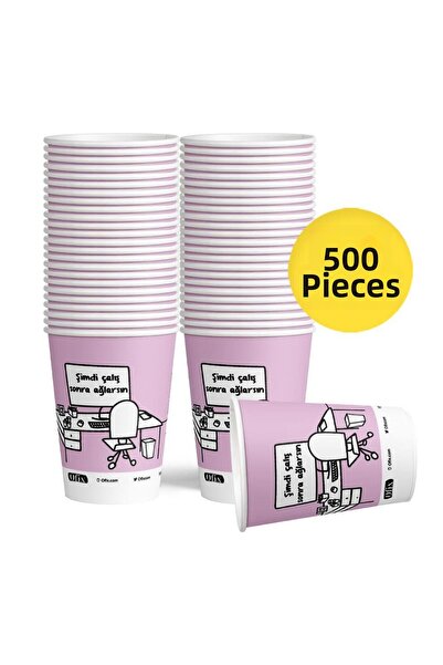 OFIX Cardboard Cups Custom Printed 7 oz 180 ml 500 Pieces - Lilac