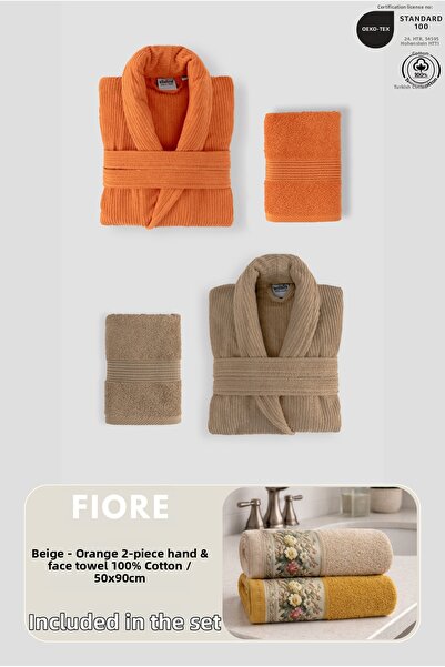 Ellaline Σετ οικογενειακών ριγέ μπουρνούζια 4 τεμαχίων 100% βαμβάκι πιστοποιη...