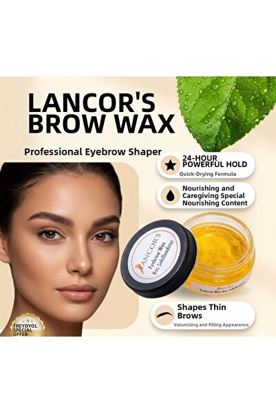 LANCOR'S شمع مرطب لتصفيف الحواجب، شمع مغذي لا يترك بقايا، يكثف ويعطي كثافة 30 مل
