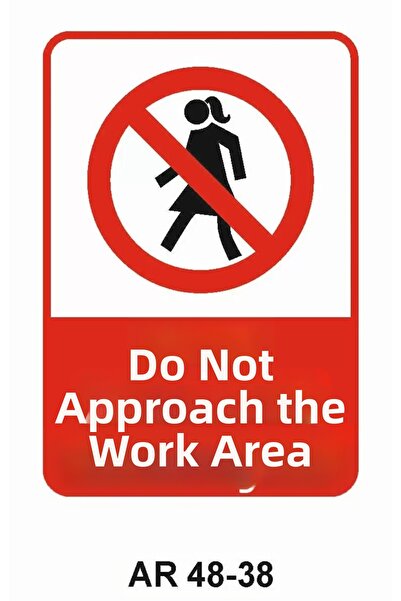 Outdoor One Kazi Alanina Approach Women Figure Work Safety Warning Sign 1 Pie...