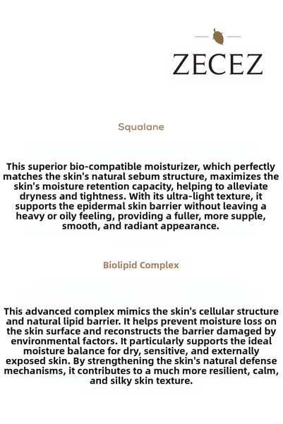 ZECEZ Organic Jojoba Oil Squalene Biolipide Complex 100ml