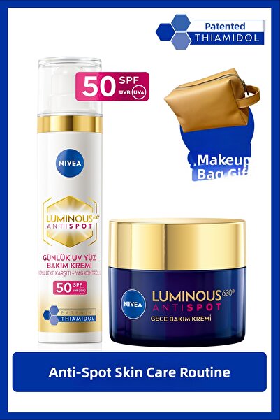 NIVEA روتين العناية بالبشرة المضاد للعيوب من لومينوس 630، كريم واقي من الشمس ...