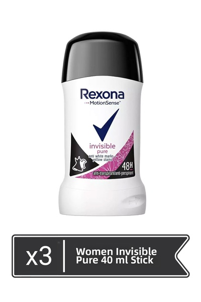Rexona Tyčinka pre ženy Invisible Pure 40 ml x 3 kusy
