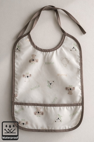 Miniel Unisex Baby Koala Printed Sleeveless Pocket Detailed Liquid-Proof Smal...