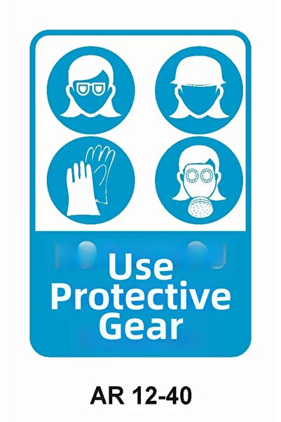Outdoor One Use Protective Material Women Figure Work Safety Warning Sign 1 P...