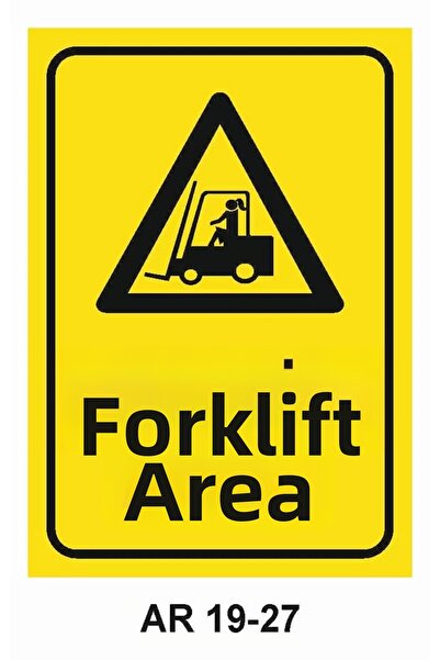 Outdoor One Forklift Area Women Figure Safety Warning Sign 1 Piece Pvc 21 X 29cm