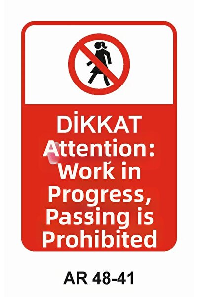 Outdoor One Caution Working Is Prohibited for Women Figure Work Safety Warnin...